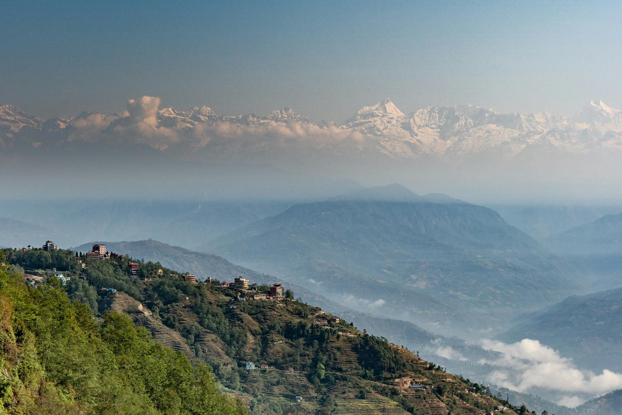 mountain view from kathmandu valley